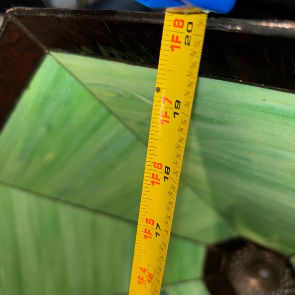 Stained Glass Lampshades & Metal Tree Overlays Tiffany Style Slag - Picture 6 of 12